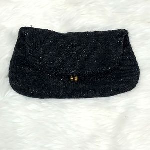 Vintage Made in Belgium for Kaufman's Fifth Avenue black sequins evening purse